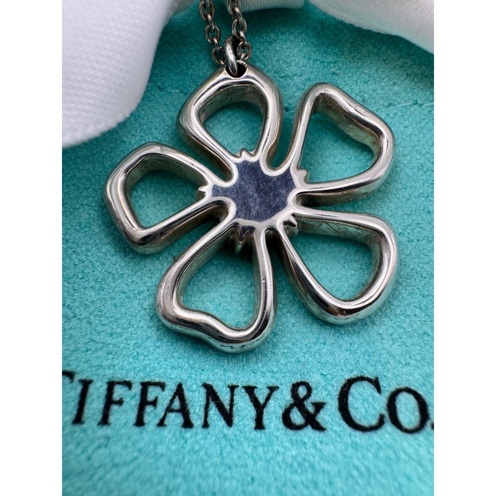 Vintage Tiffany & Co Hibiscus Open Flower Necklace
